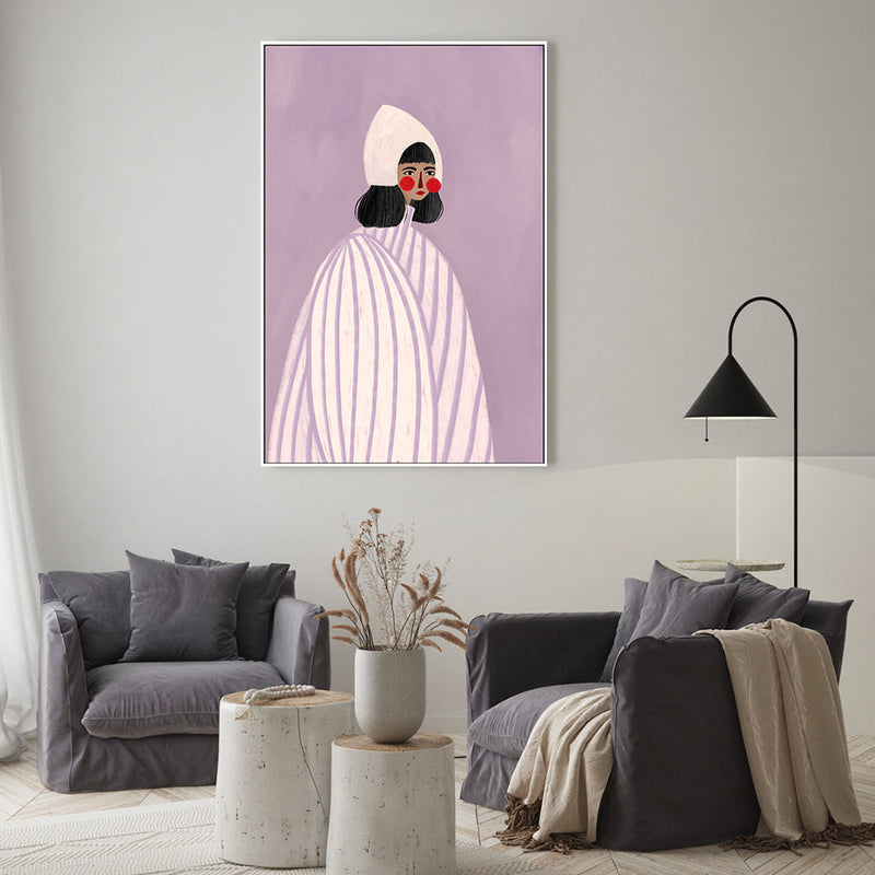 wall-art-print-canvas-poster-framed-The Woman With The White Hat , By Bea Muller-7