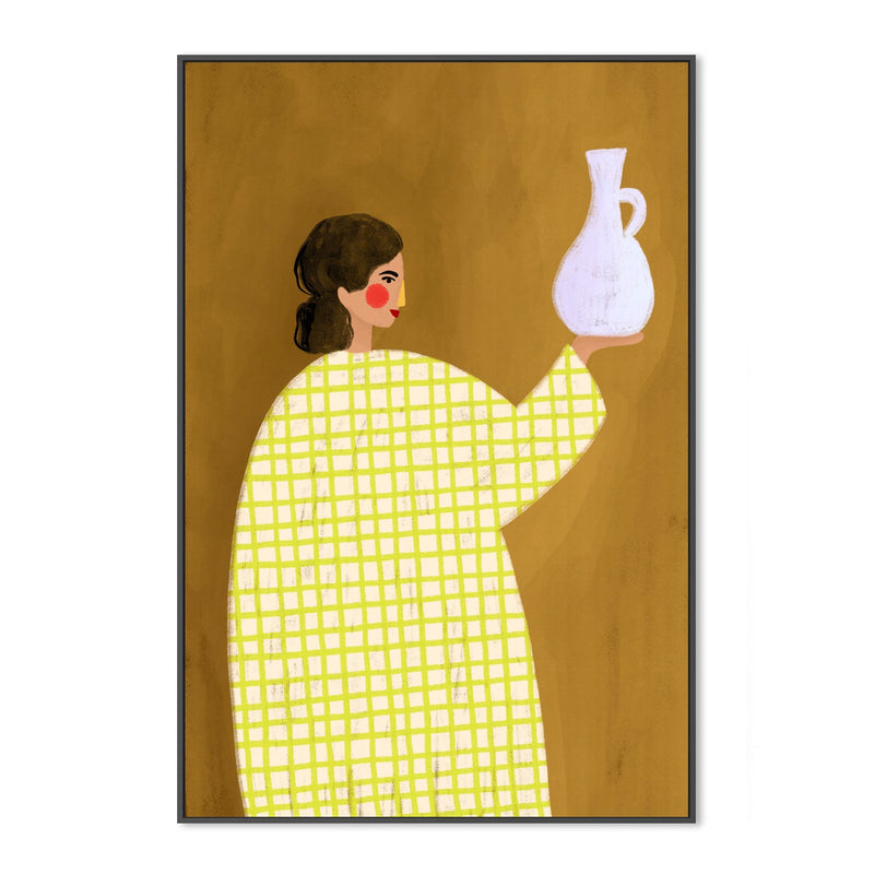 wall-art-print-canvas-poster-framed-The Woman With Vase , By Bea Muller-3