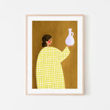 wall-art-print-canvas-poster-framed-The Woman With Vase , By Bea Muller-7