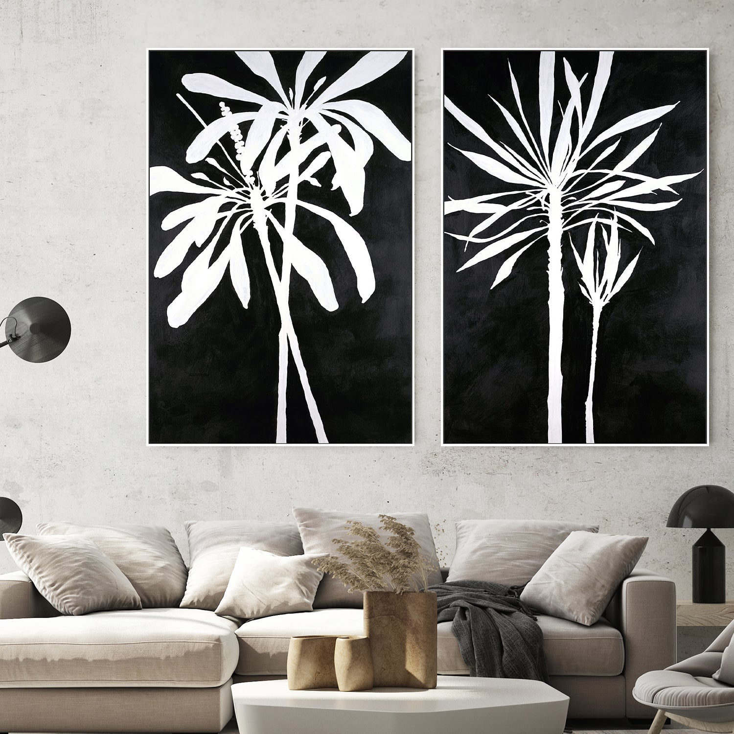 wall-art-print-canvas-poster-framed-Threads and Circle, Style A & B, Set Of 2 , By Filippoloco-2