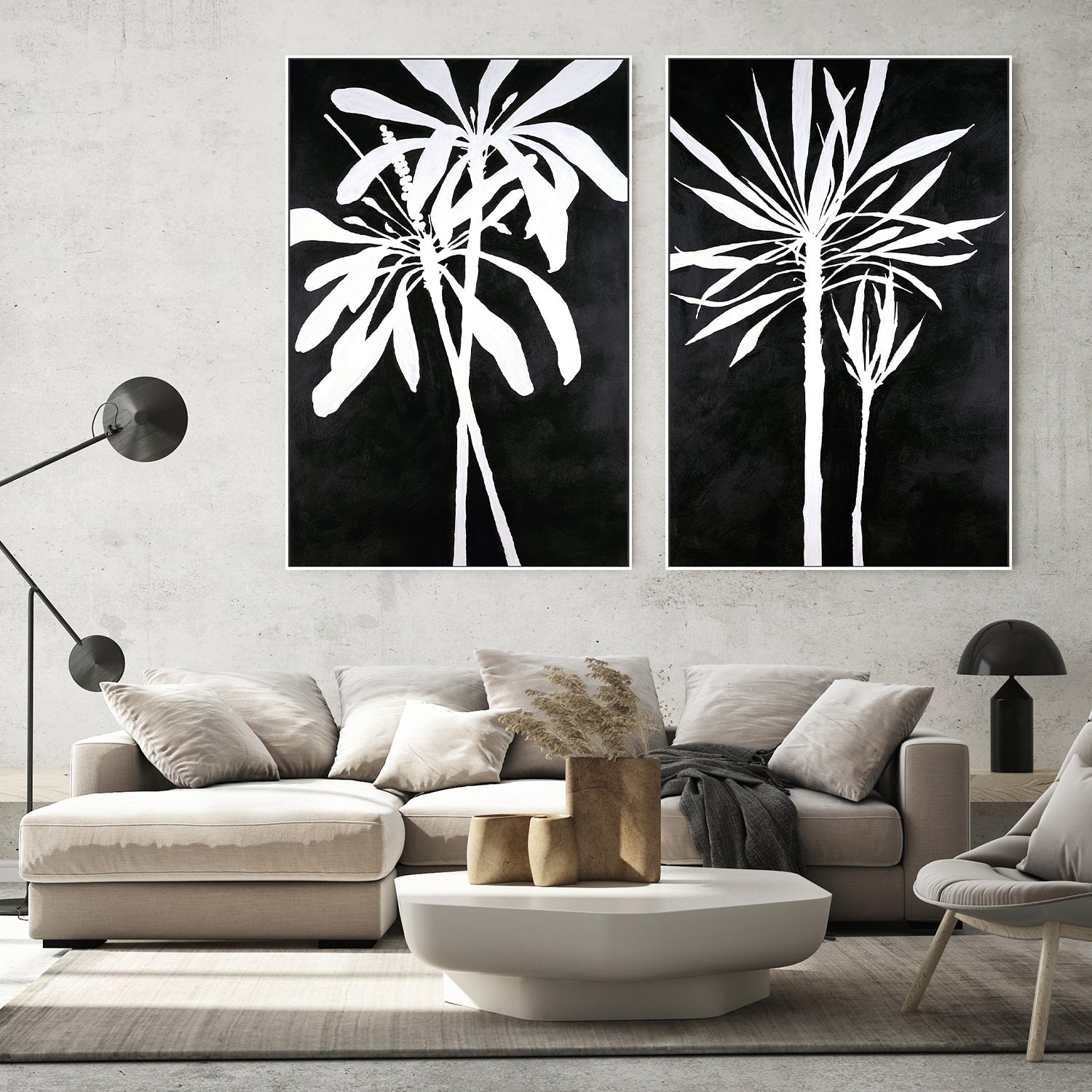 wall-art-print-canvas-poster-framed-Threads and Circle, Style A & B, Set Of 2 , By Filippoloco-7