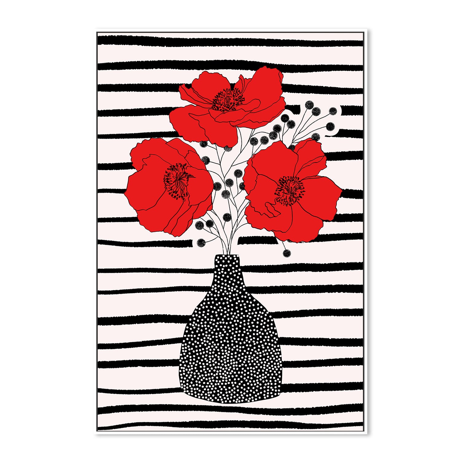 wall-art-print-canvas-poster-framed-Three Poppies-5