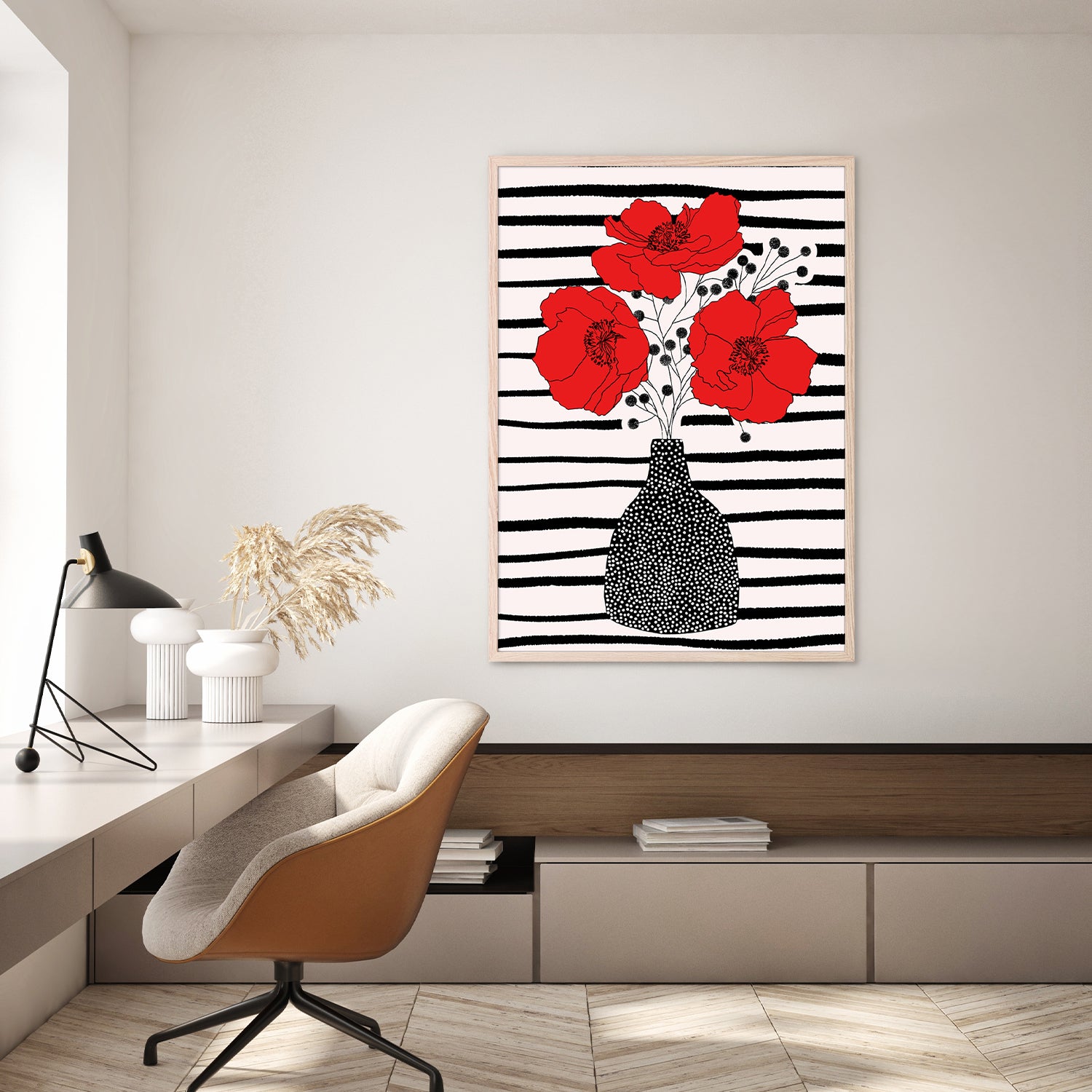 wall-art-print-canvas-poster-framed-Three Poppies-9