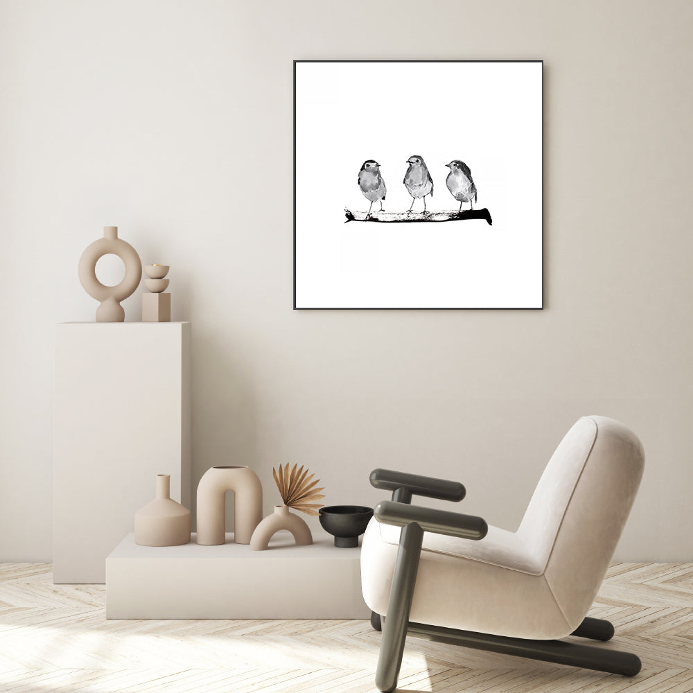 wall-art-print-canvas-poster-framed-Three Robins On A Branch , By Danushka Abeygoda-2