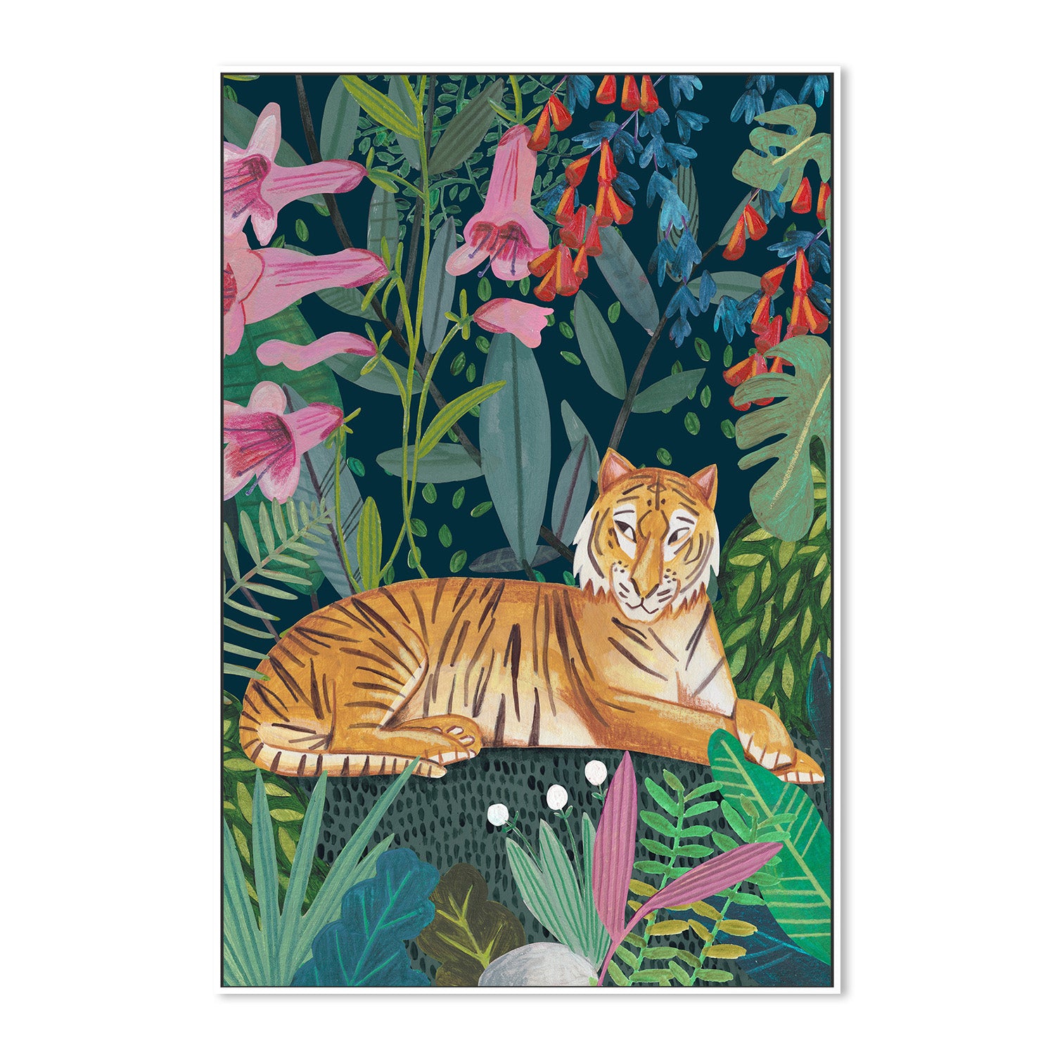 wall-art-print-canvas-poster-framed-Tiger in the jungle-5
