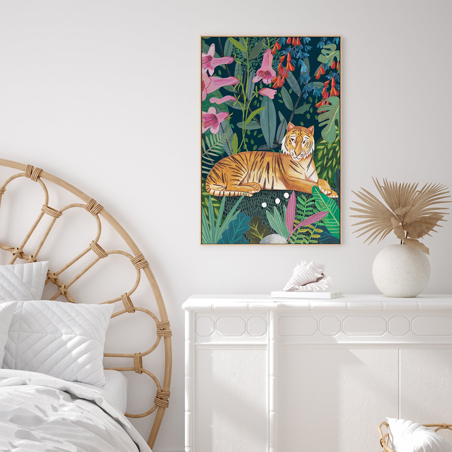 wall-art-print-canvas-poster-framed-Tiger in the jungle-8