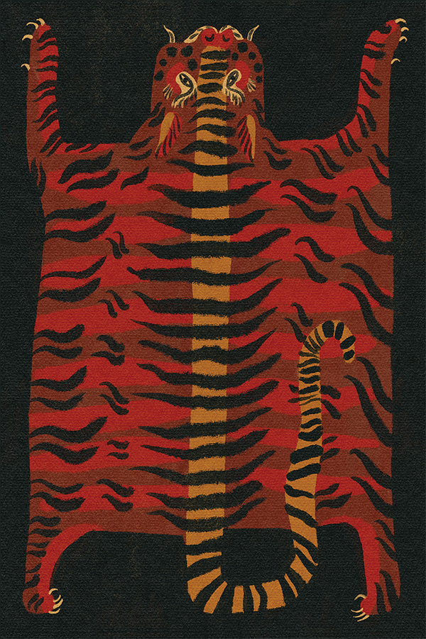 wall-art-print-canvas-poster-framed-Tiger Rug-1