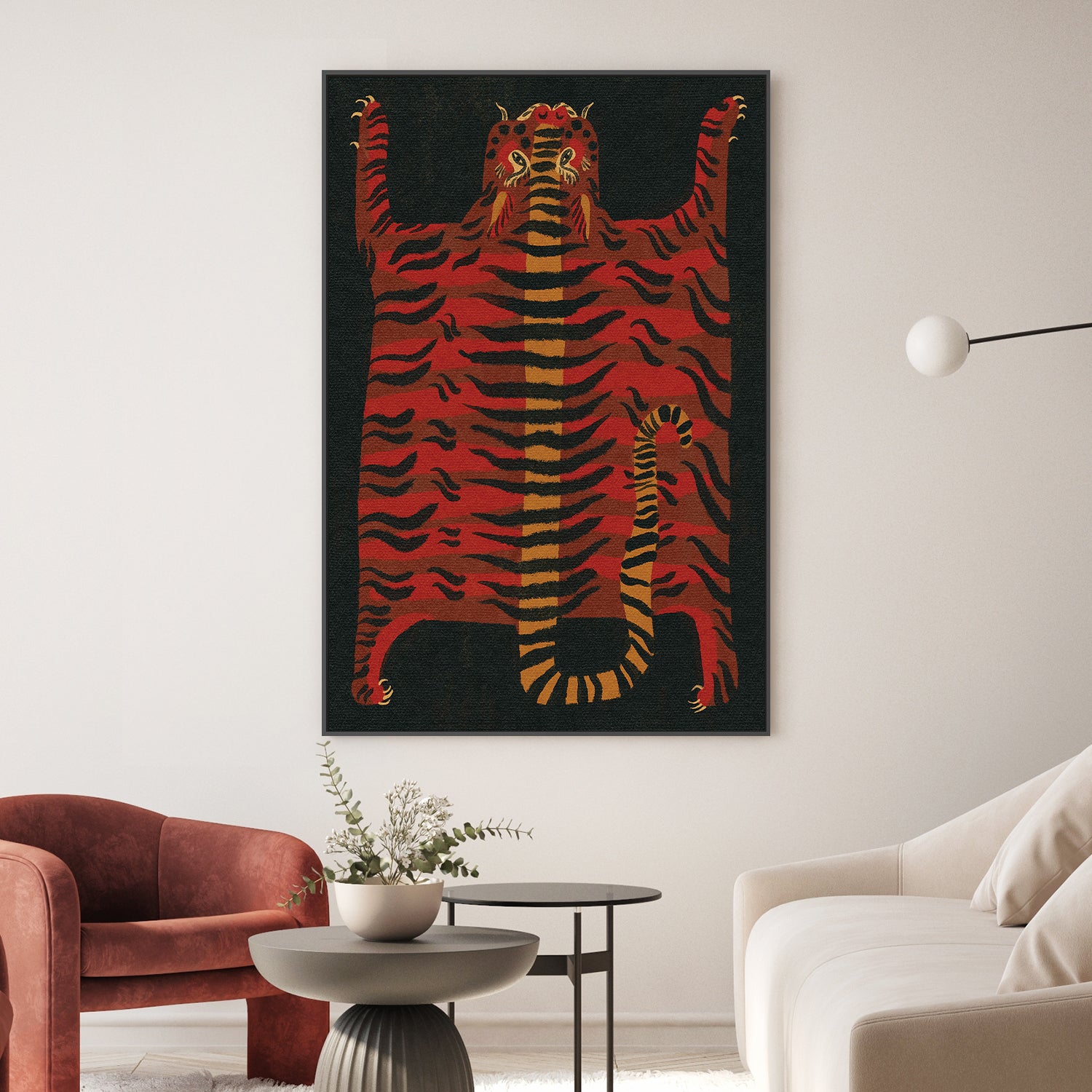 wall-art-print-canvas-poster-framed-Tiger Rug-2