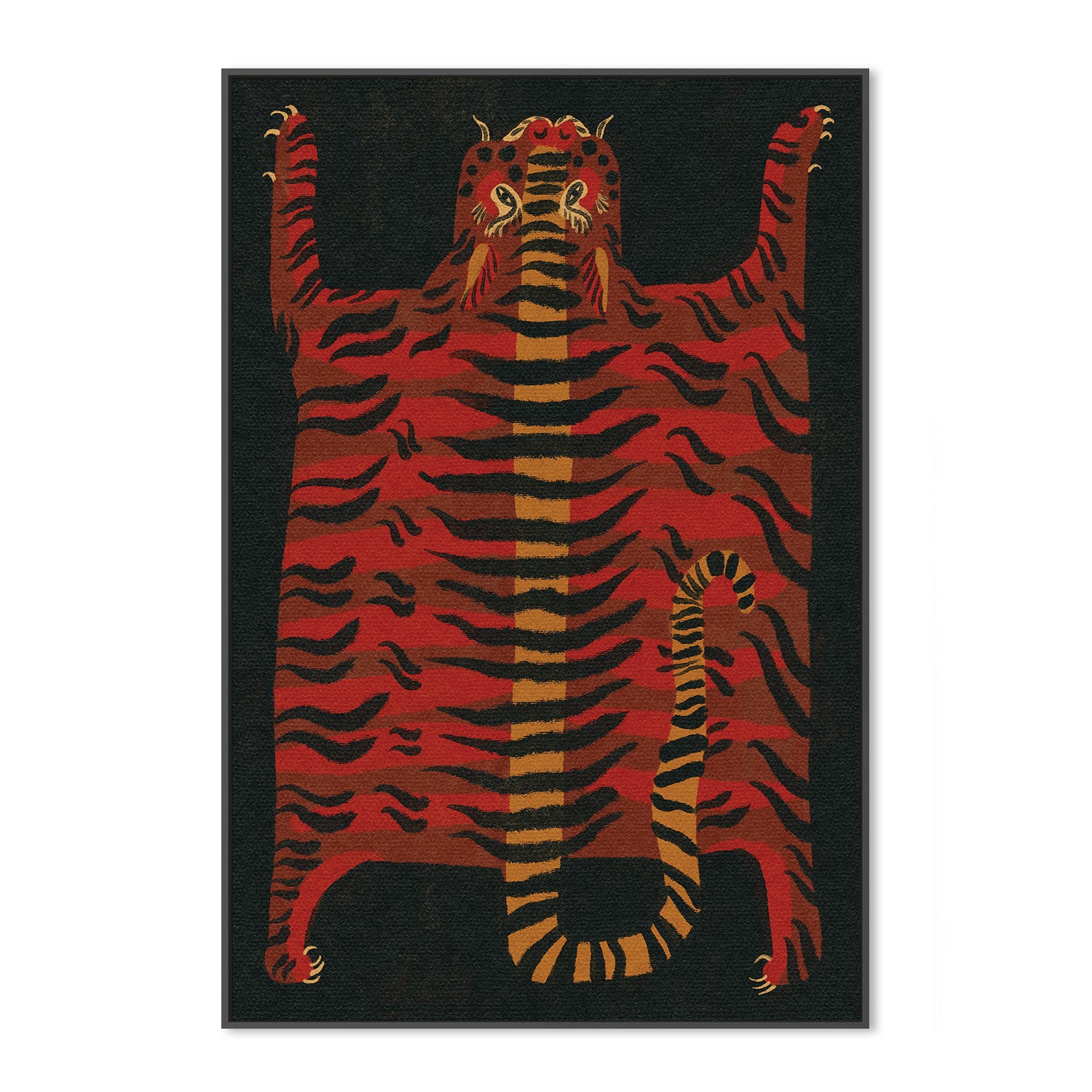 wall-art-print-canvas-poster-framed-Tiger Rug-3