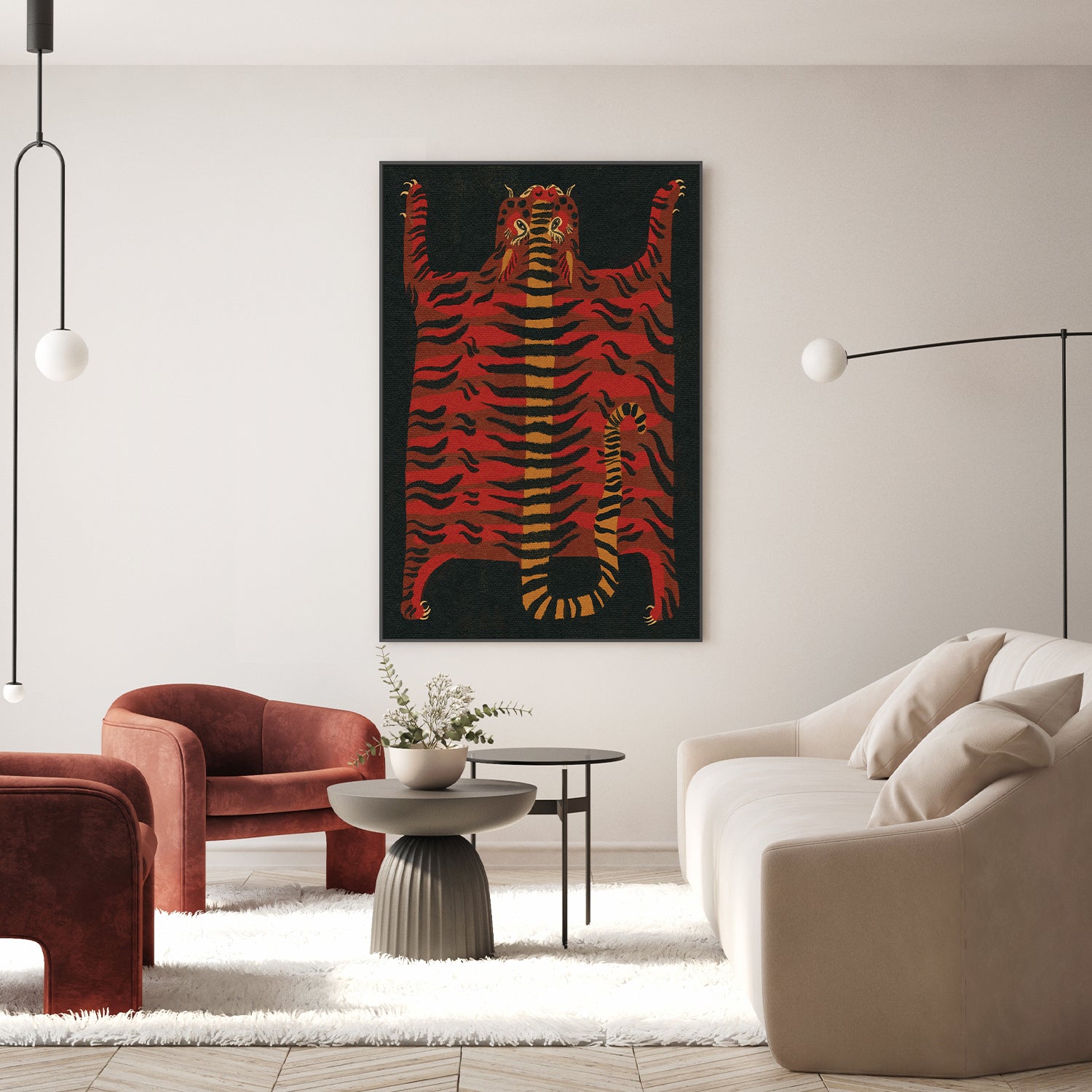 wall-art-print-canvas-poster-framed-Tiger Rug-7