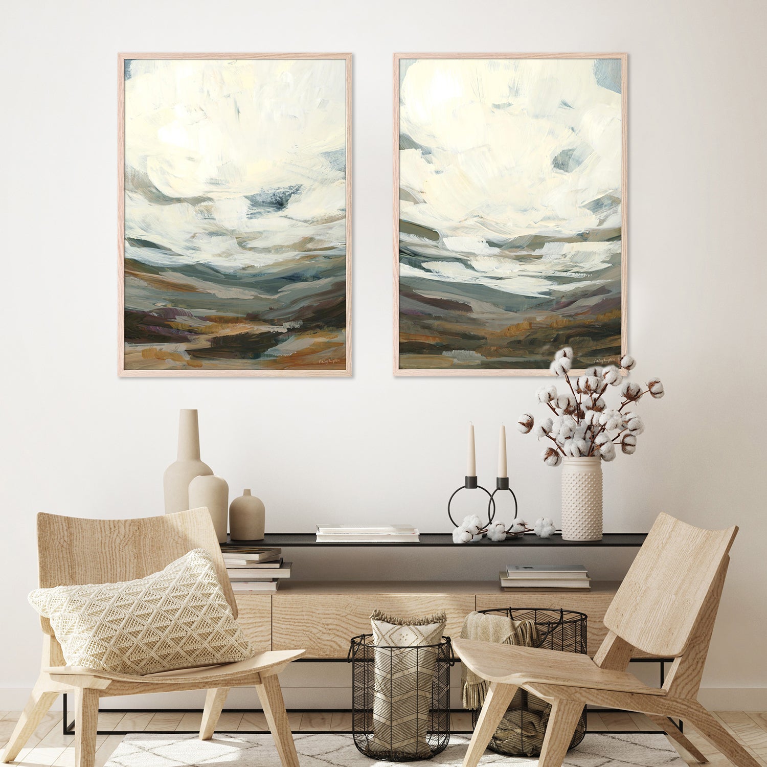 wall-art-print-canvas-poster-framed-Timber Thicket, Style A & B, Set Of 2-8