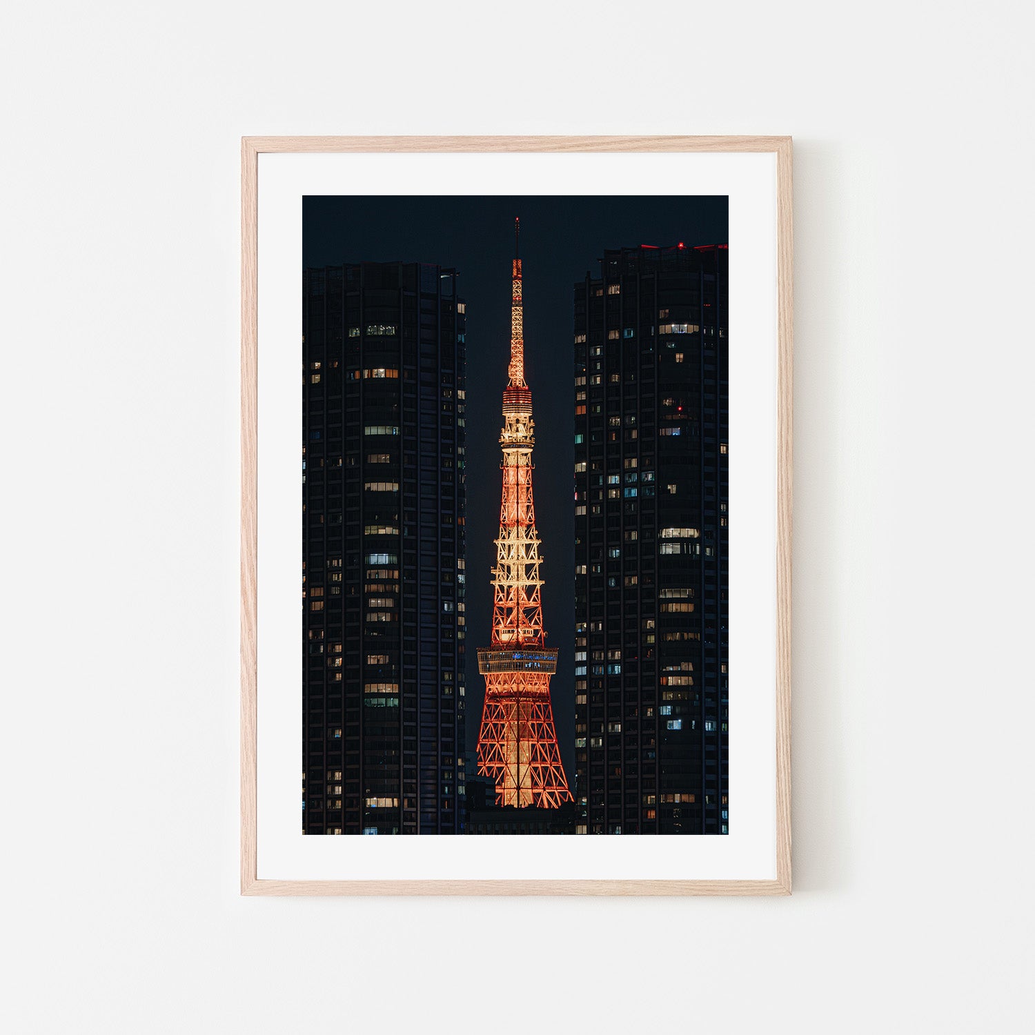 wall-art-print-canvas-poster-framed-Tokyo Tower: A Beacon in the Night-6