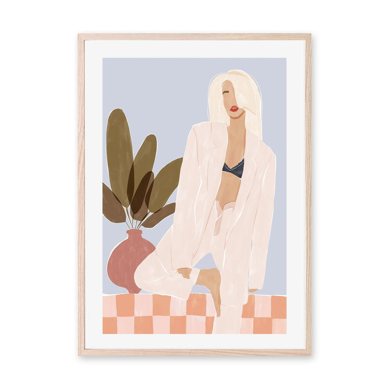 wall-art-print-canvas-poster-framed-Too Lazy To Yoga , By Ivy Green Illustrations-GIOIA-WALL-ART