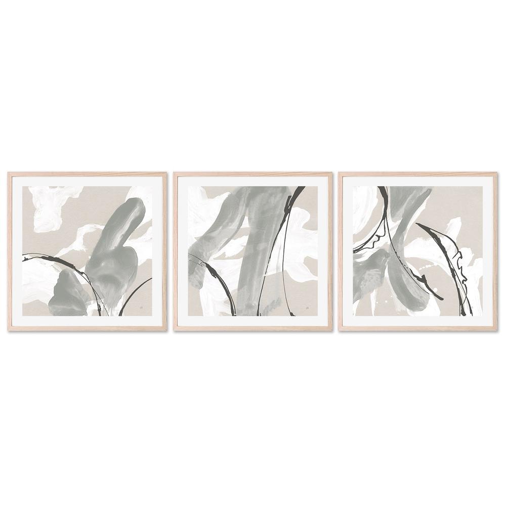 wall-art-print-canvas-poster-framed-Touch of Grey, Set of 3-by-Chris Paschke-Gioia Wall Art