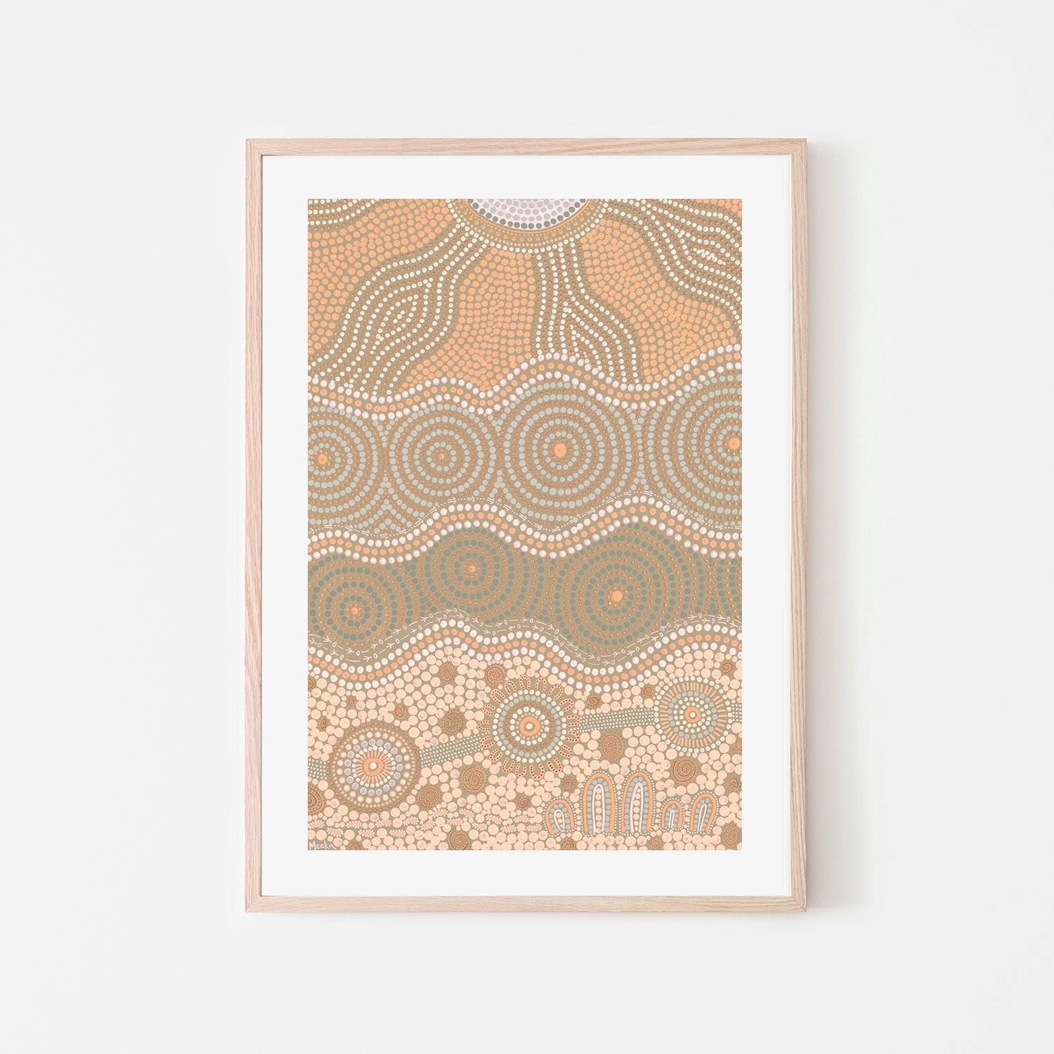 wall-art-print-canvas-poster-framed-Travelling Our Land, Orange And Green , By Domica Hill-6
