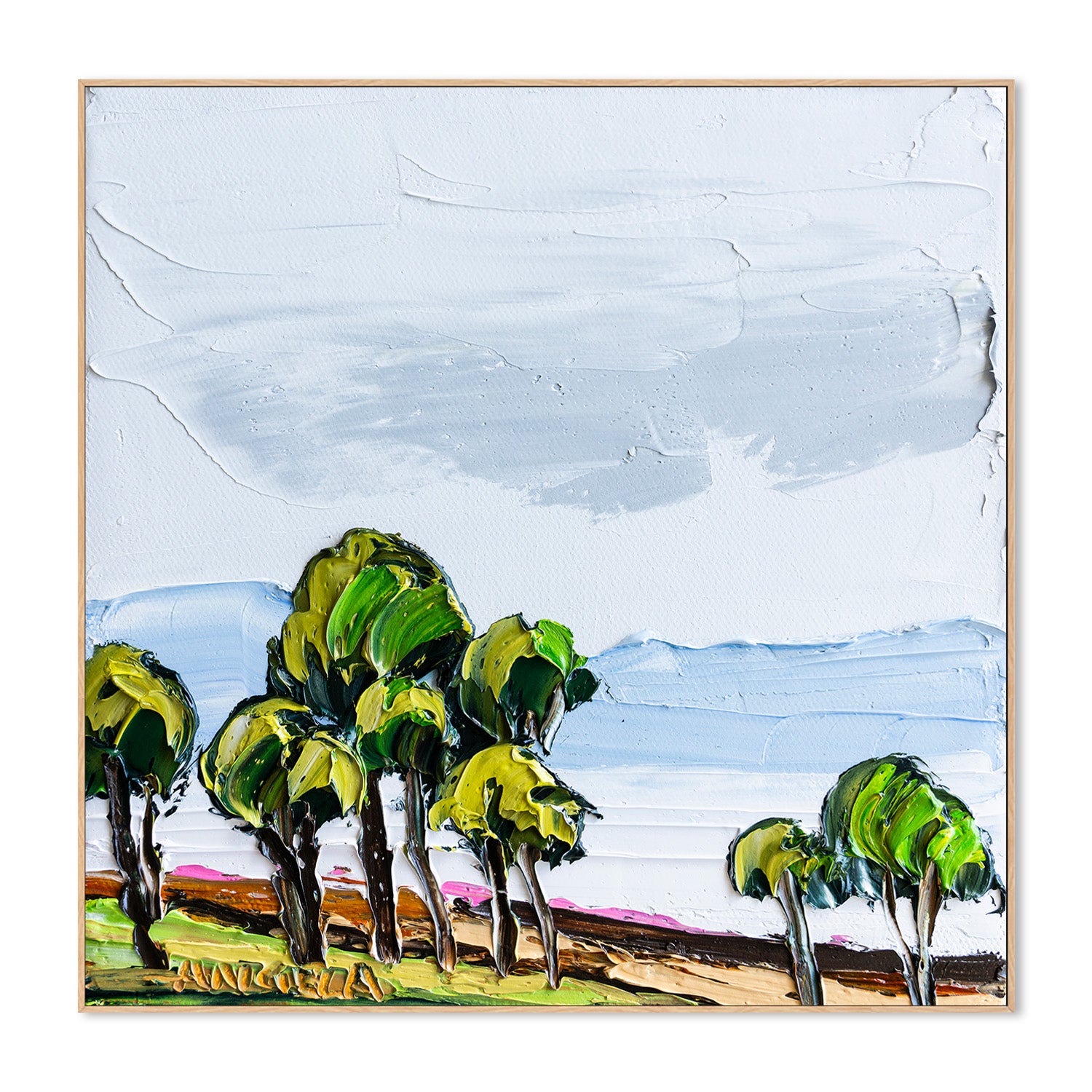 wall-art-print-canvas-poster-framed-Trees by the Lake-4