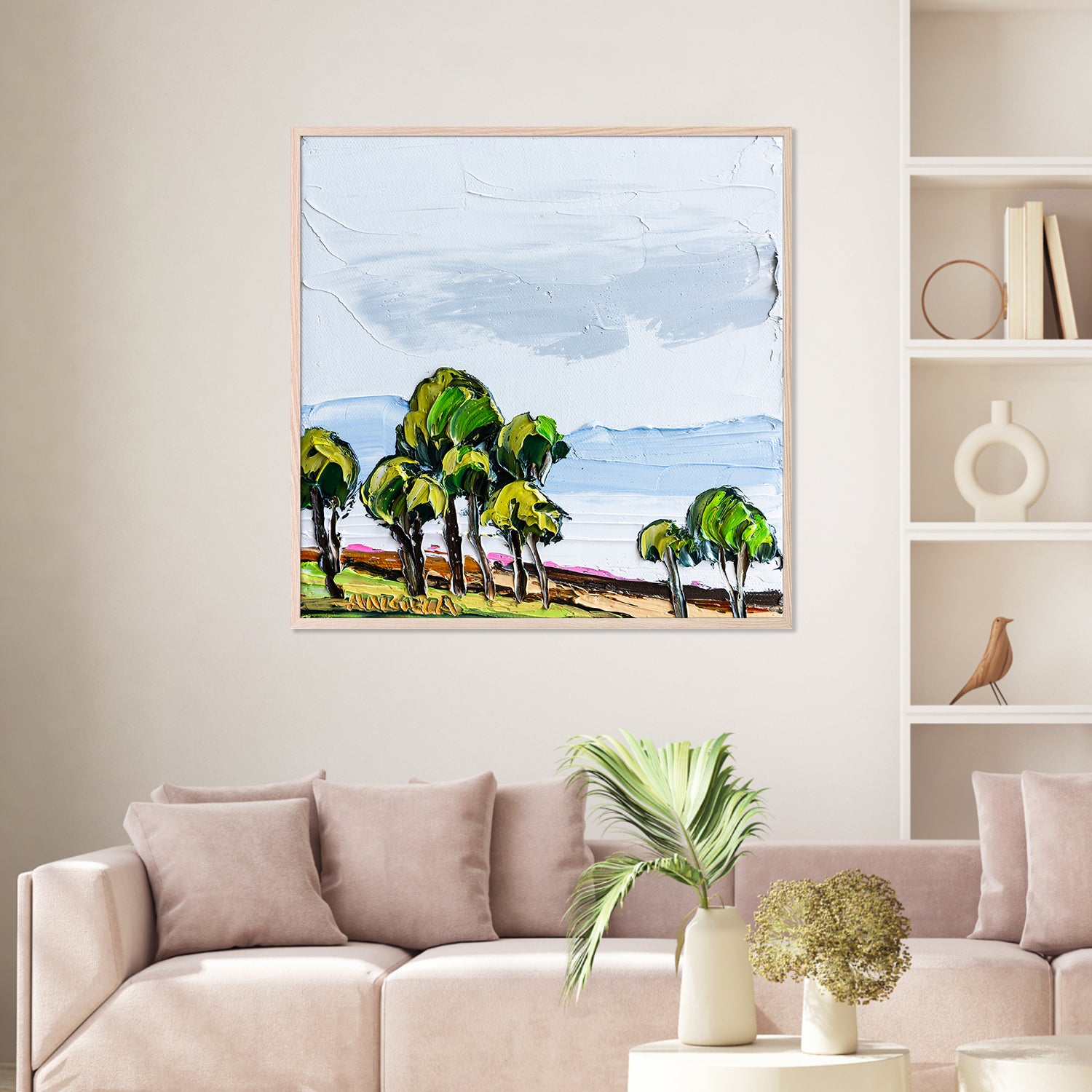 wall-art-print-canvas-poster-framed-Trees by the Lake-7