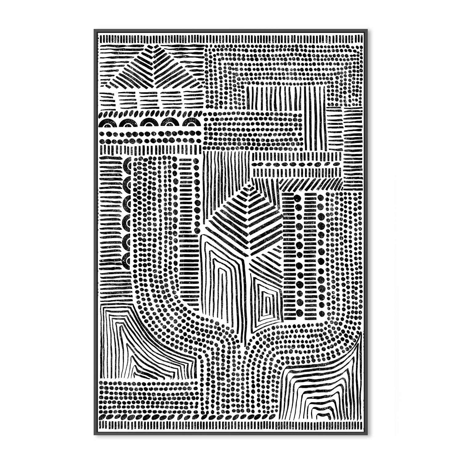 wall-art-print-canvas-poster-framed-Tribal Abstract, Style A-3