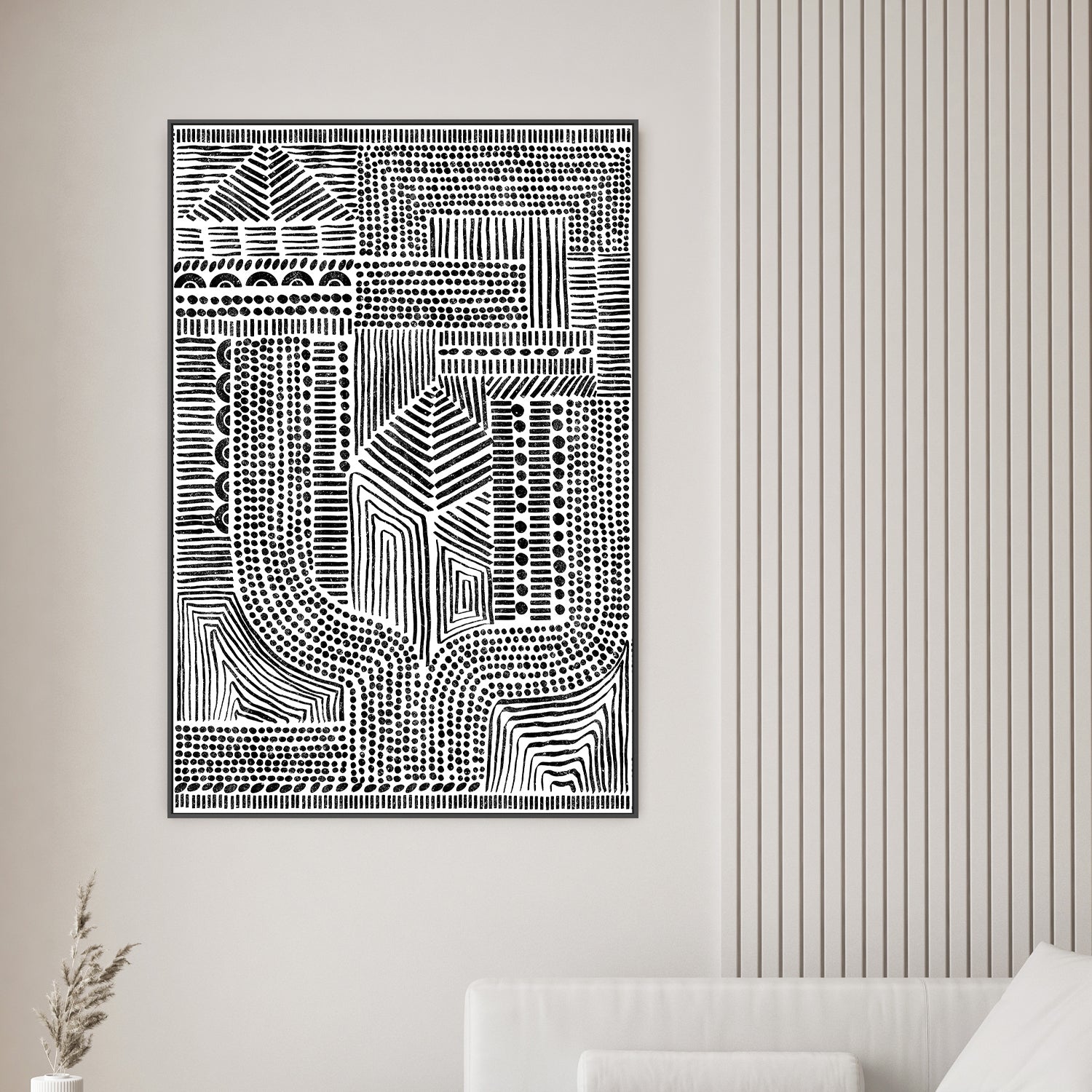 wall-art-print-canvas-poster-framed-Tribal Abstract, Style A-7