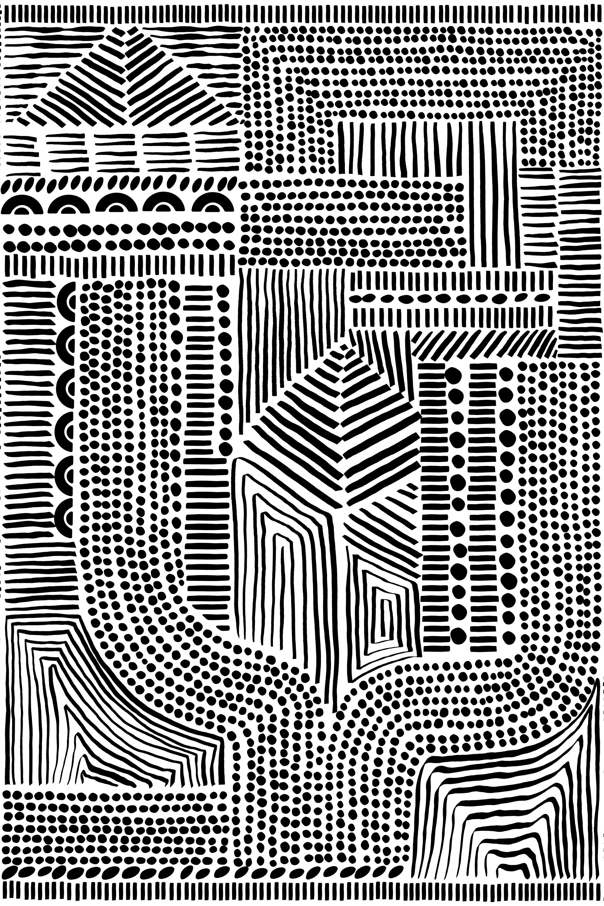wall-art-print-canvas-poster-framed-Tribal Abstract, Style B-1