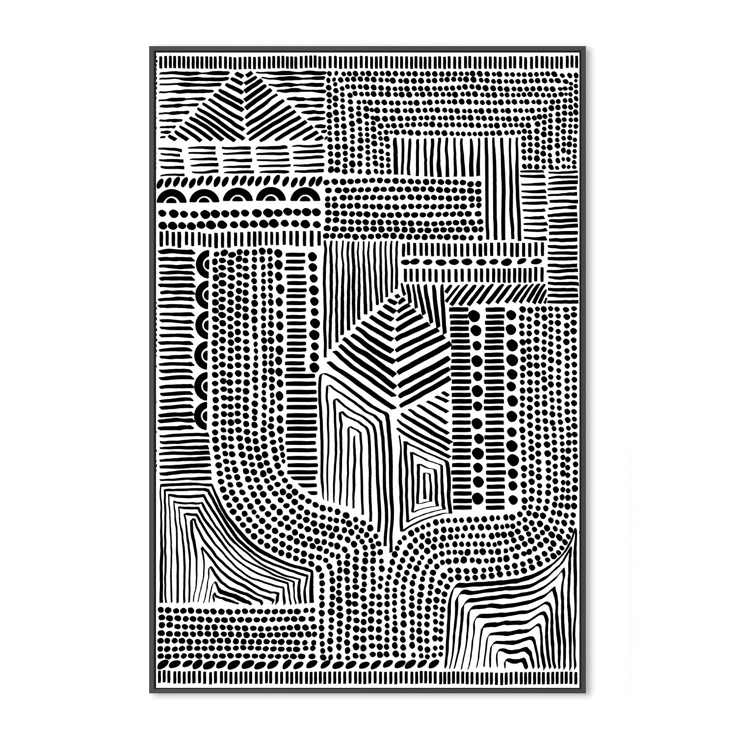 wall-art-print-canvas-poster-framed-Tribal Abstract, Style B-3