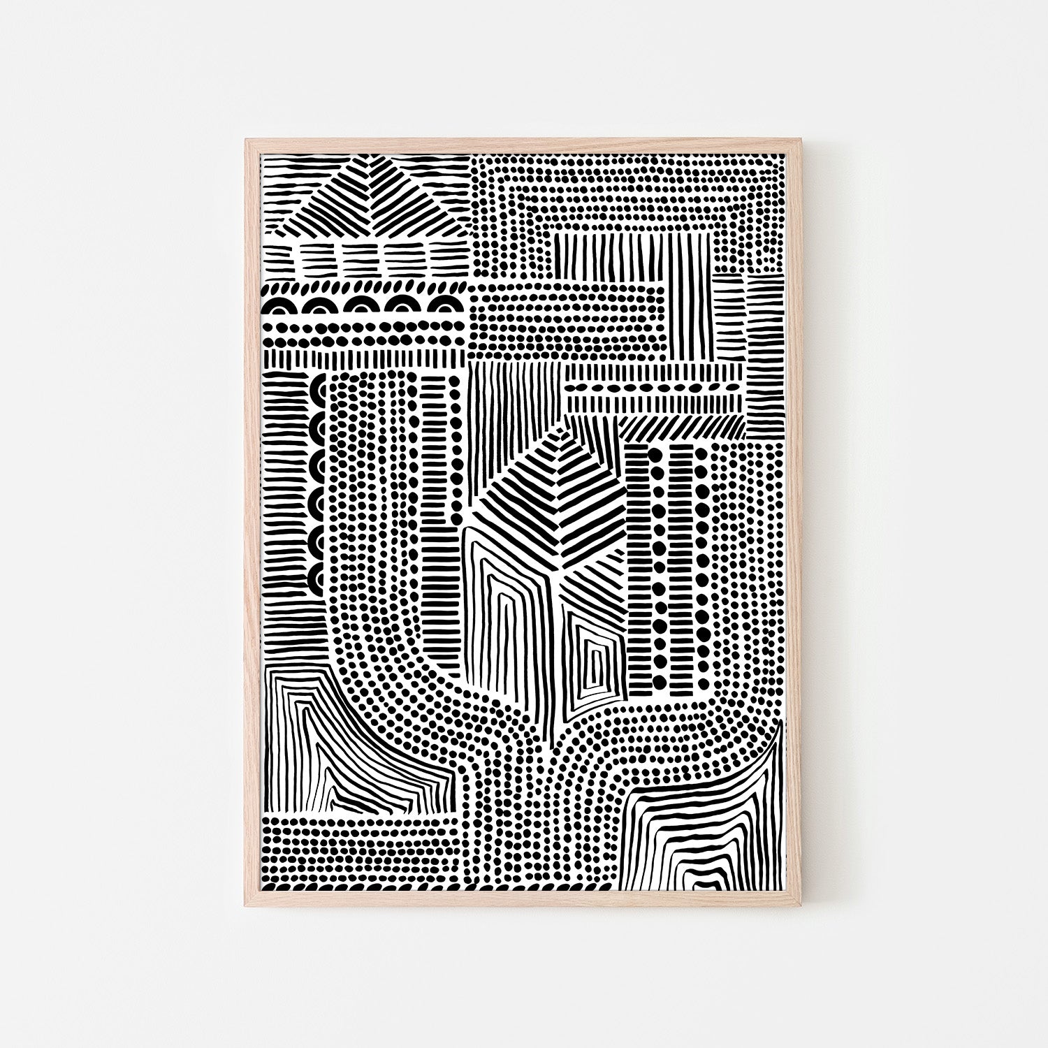wall-art-print-canvas-poster-framed-Tribal Abstract, Style B-6