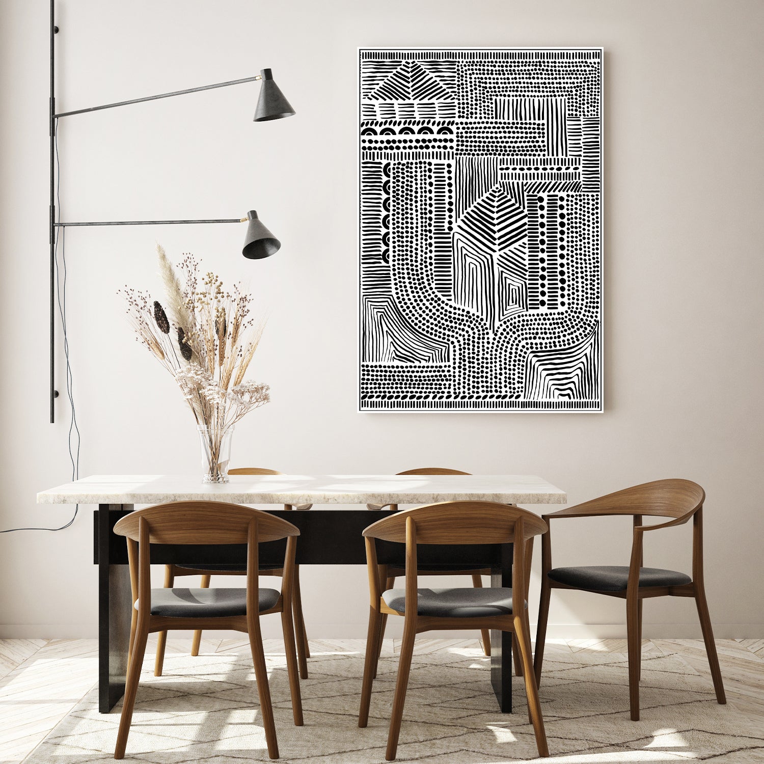 wall-art-print-canvas-poster-framed-Tribal Abstract, Style B-8