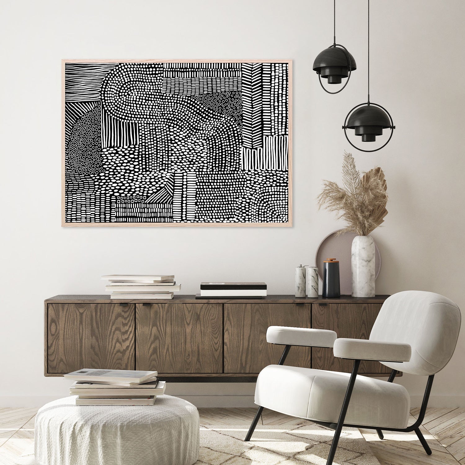 wall-art-print-canvas-poster-framed-Tribal Tapestry, Style C-9