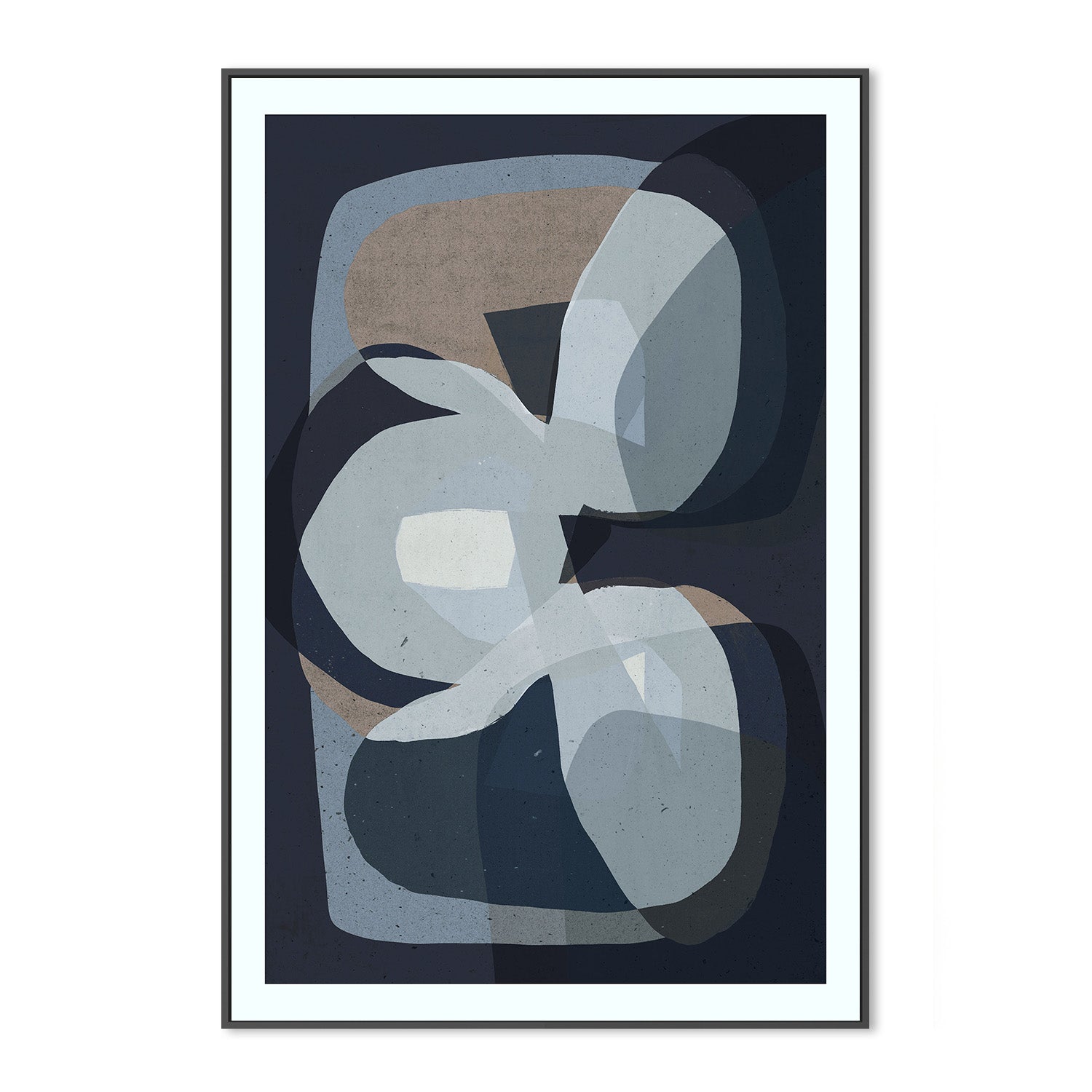 wall-art-print-canvas-poster-framed-Trio, Blue-3