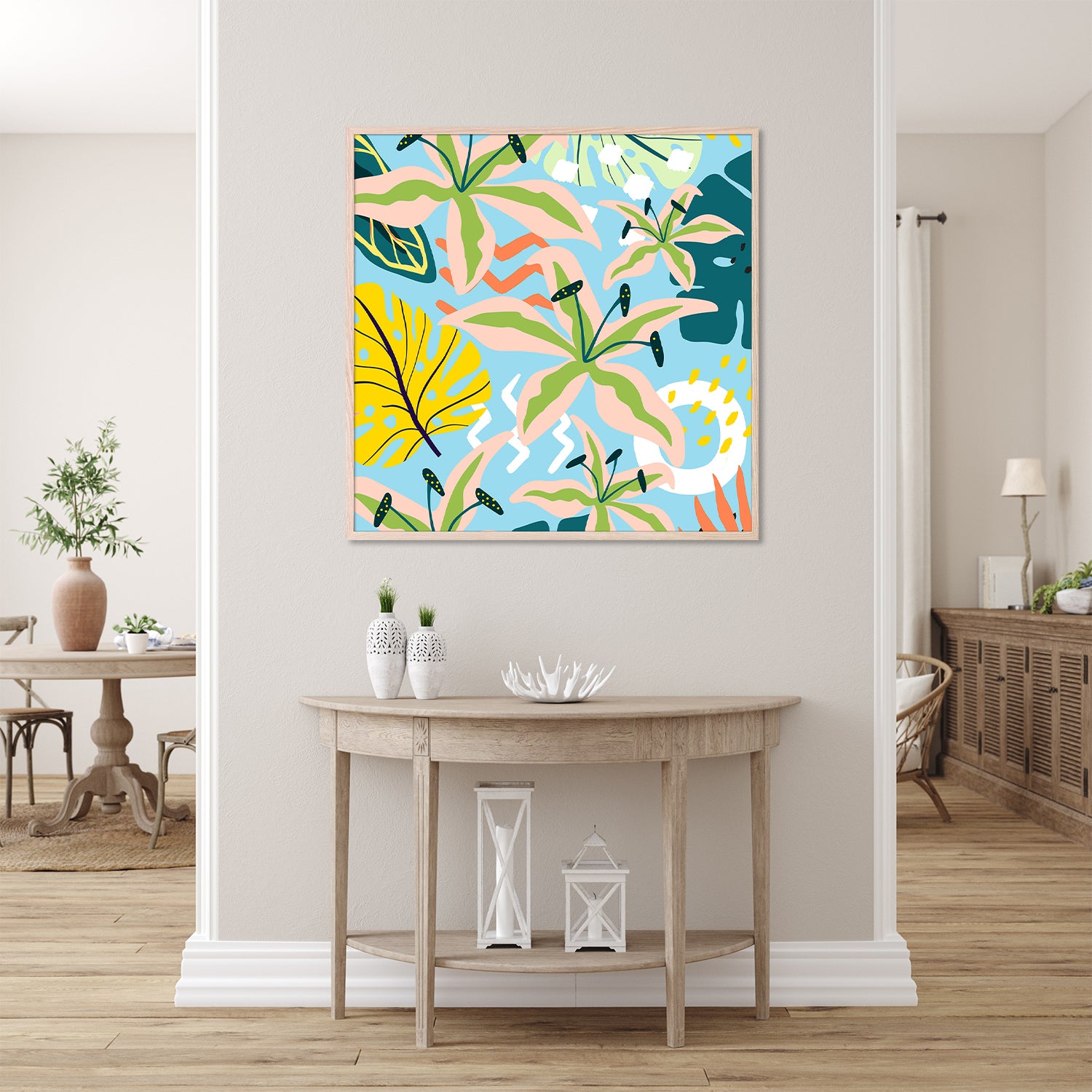 wall-art-print-canvas-poster-framed-Tropical Floral Arrangement-9