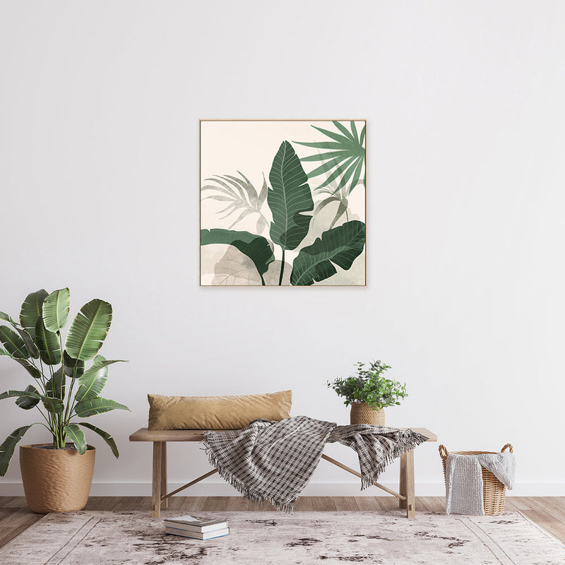 wall-art-print-canvas-poster-framed-Tropical Green, Style B-GIOIA-WALL-ART