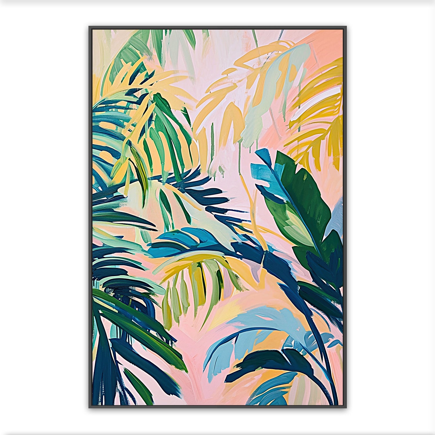 wall-art-print-canvas-poster-framed-Tropical Leaf Impressions , By Accent Art Studio , By Accent Art Studio-3