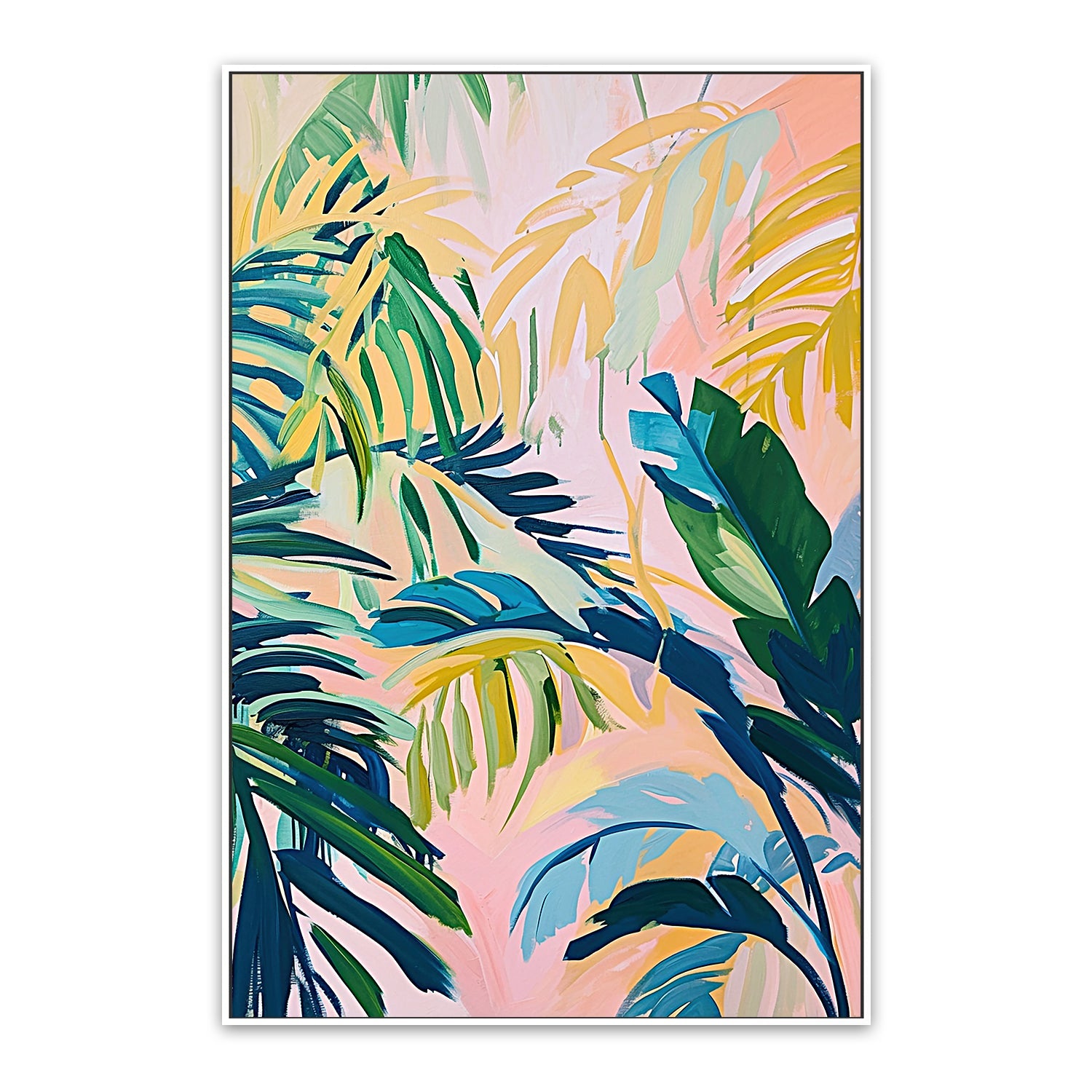 wall-art-print-canvas-poster-framed-Tropical Leaf Impressions , By Accent Art Studio , By Accent Art Studio-5