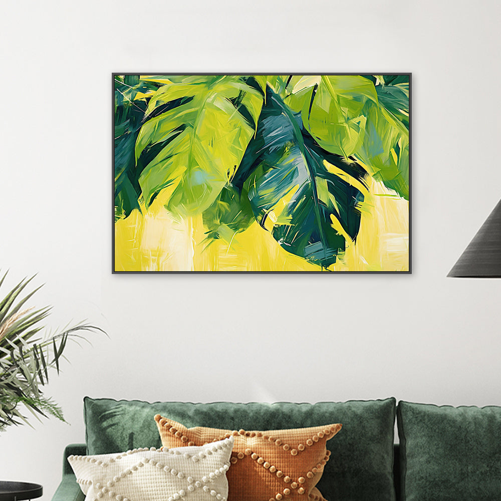 wall-art-print-canvas-poster-framed-Tropical Leaves , Style B , By Accent Art Studio-2