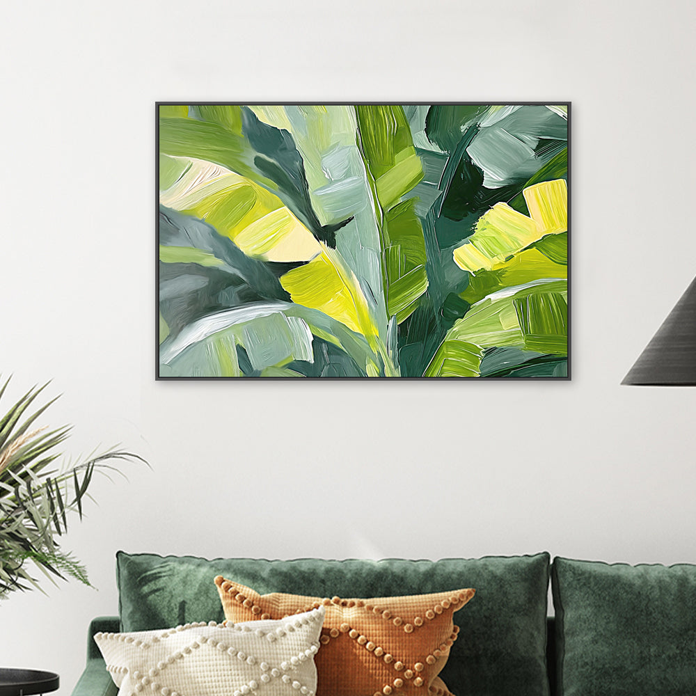 wall-art-print-canvas-poster-framed-Tropical Leaves , Style C , By Accent Art Studio-2