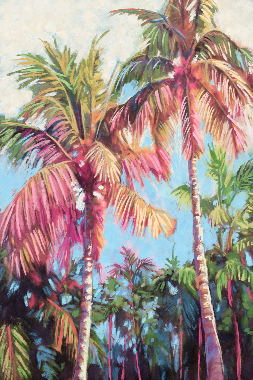 wall-art-print-canvas-poster-framed-Tropical Palm Trees, Style A , By Nina Blue-1