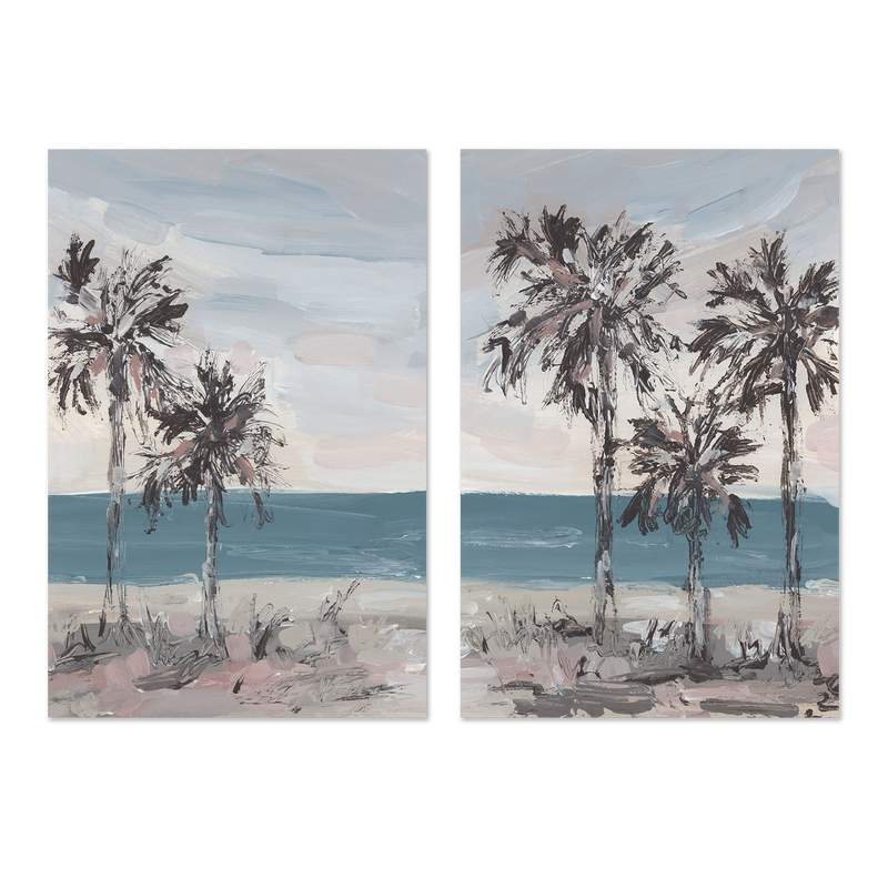 wall-art-print-canvas-poster-framed-Tropical Serenity, Style A & B, Set Of 2 , By Emily Wood-1