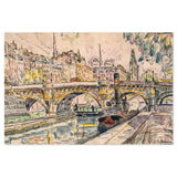 wall-art-print-canvas-poster-framed-Tugboat At The Pont Neuf, Paris, 1923, By Paul Signac-by-Gioia Wall Art-Gioia Wall Art