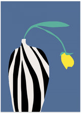 wall-art-print-canvas-poster-framed-Tulip In Zebra Striped Vase , By Little Dean-1