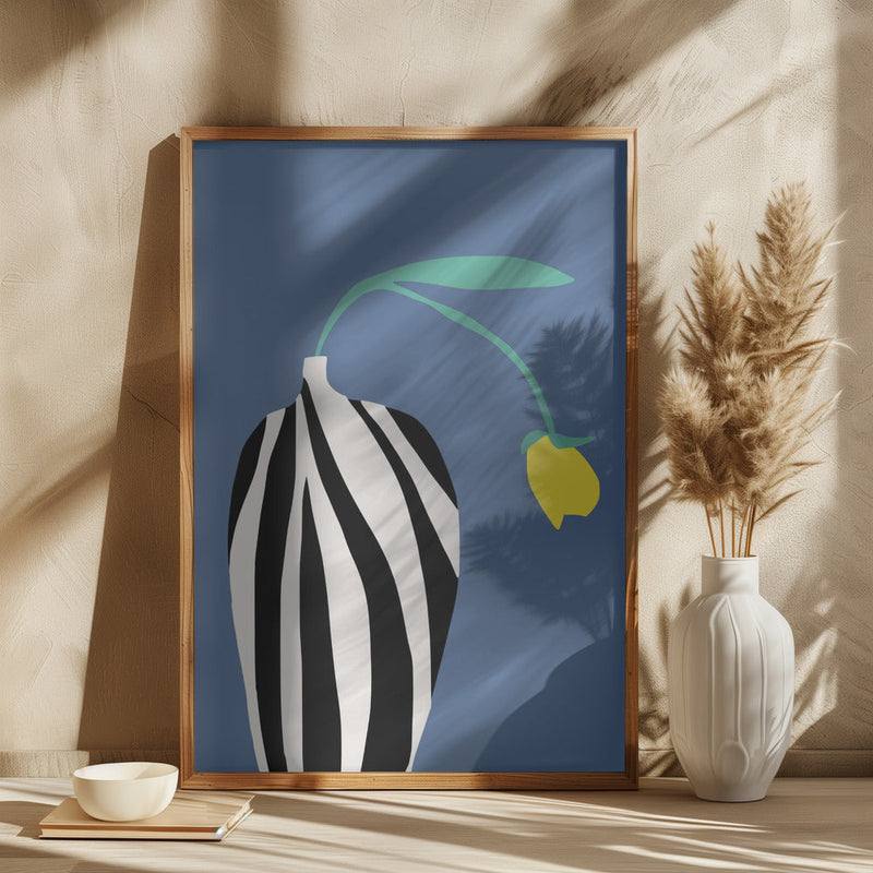 wall-art-print-canvas-poster-framed-Tulip In Zebra Striped Vase , By Little Dean-2