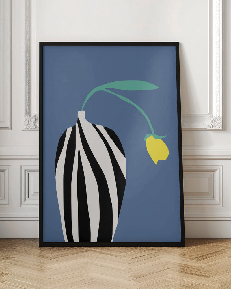 wall-art-print-canvas-poster-framed-Tulip In Zebra Striped Vase , By Little Dean-3