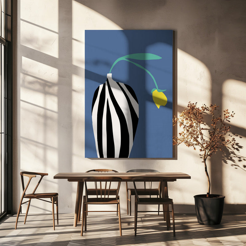 wall-art-print-canvas-poster-framed-Tulip In Zebra Striped Vase , By Little Dean-4