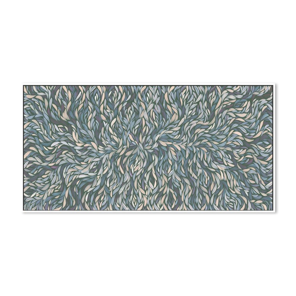 wall-art-print-canvas-poster-framed-Tumbetin Baibaiye, Healing Leaves, Purple Beige and Cream, Blue Tone , By Emma Rigney-5