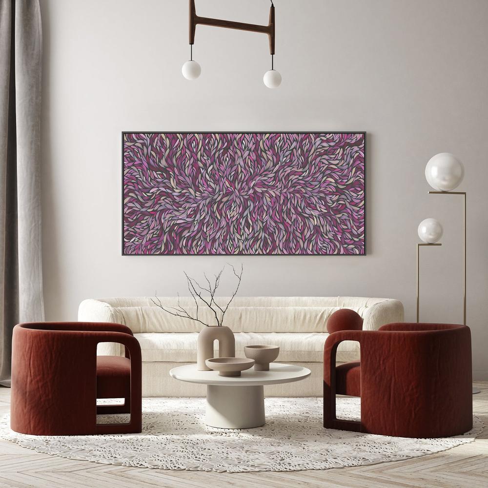 wall-art-print-canvas-poster-framed-Tumbetin Baibaiye, Healing Leaves, Purple Beige and Cream , By Emma Rigney-7