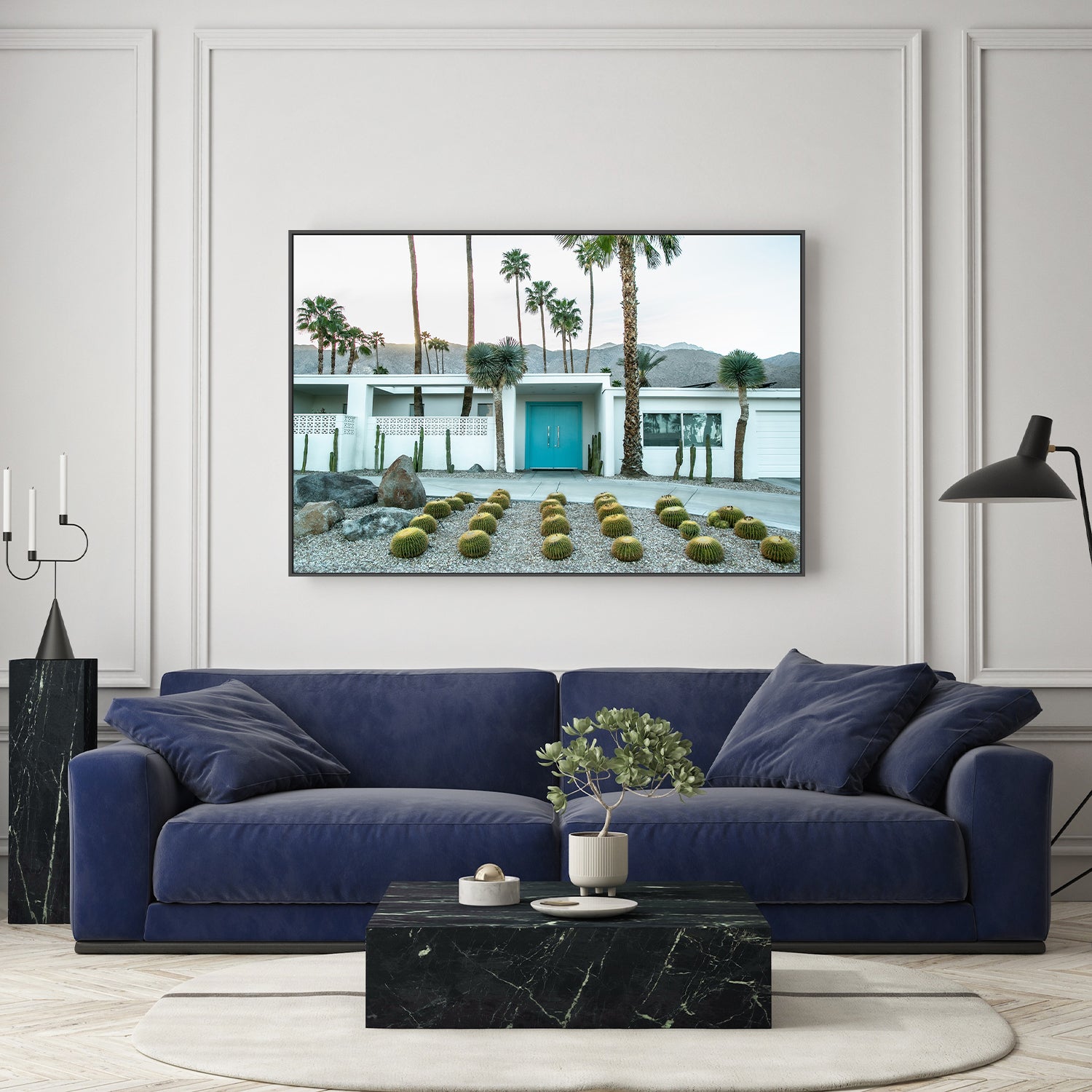 wall-art-print-canvas-poster-framed-Turquoise Door H , By Tricia Brennan-8