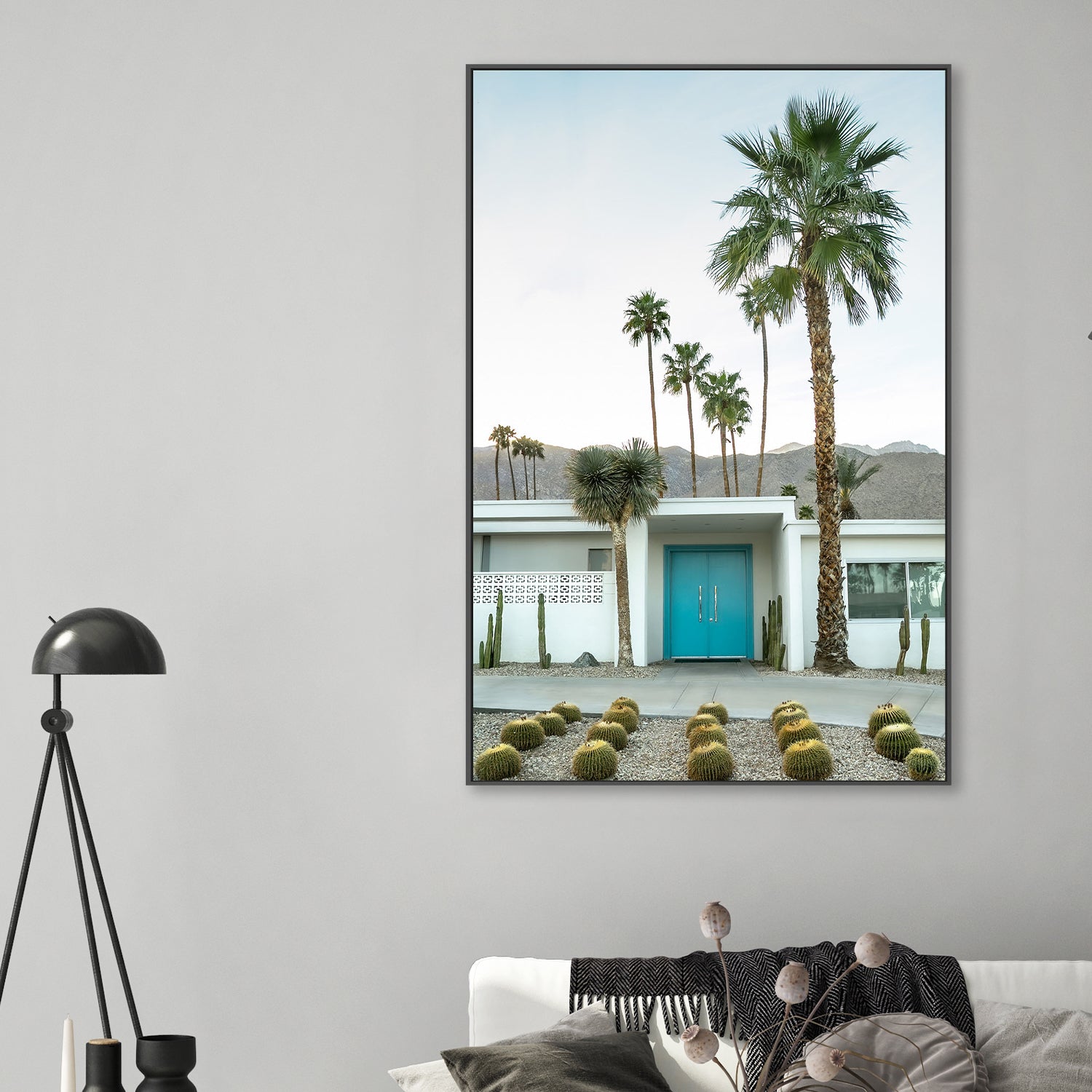 wall-art-print-canvas-poster-framed-Turquoise Door V , By Tricia Brennan-3