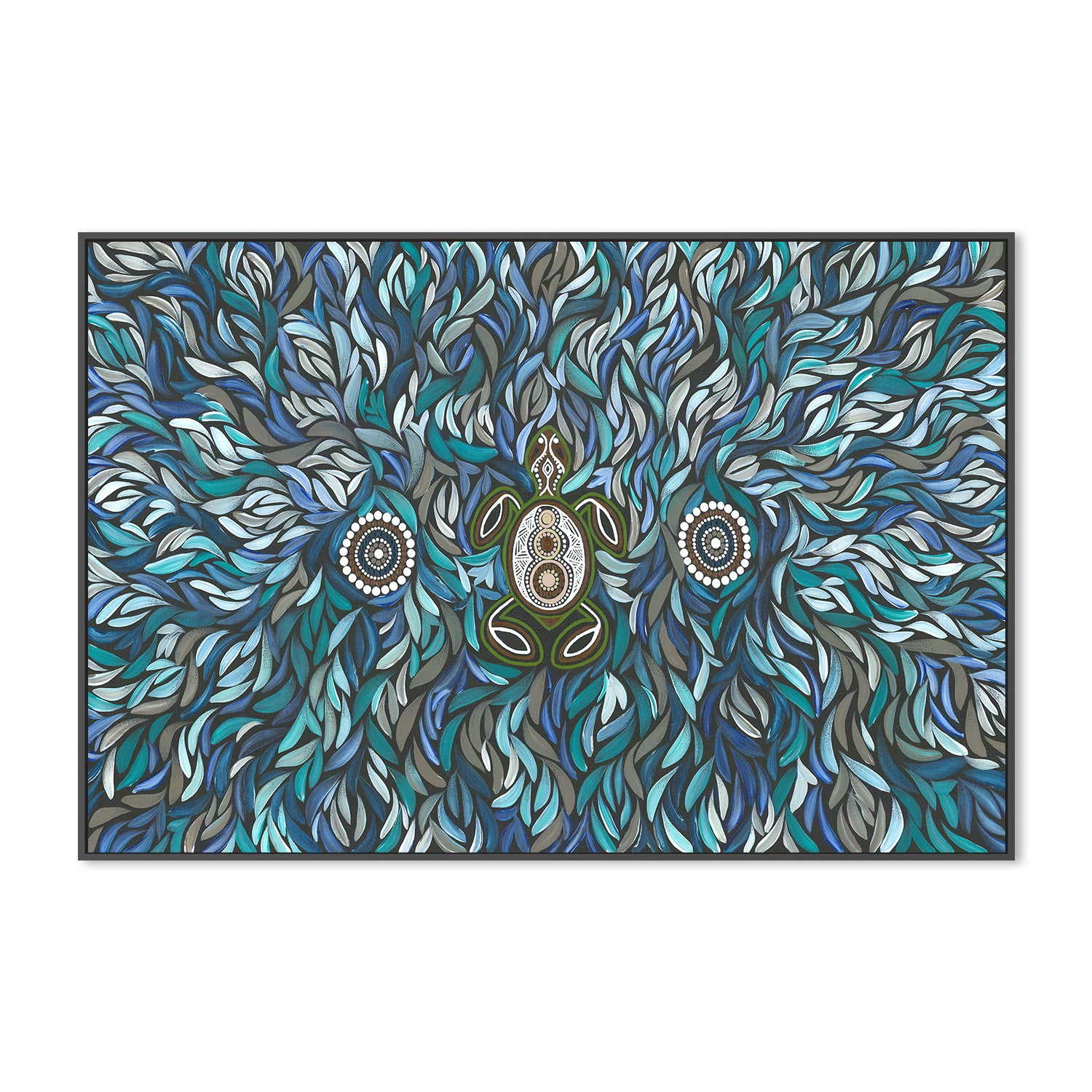 wall-art-print-canvas-poster-framed-Turtle on life's Journey in deep water dreaming-3