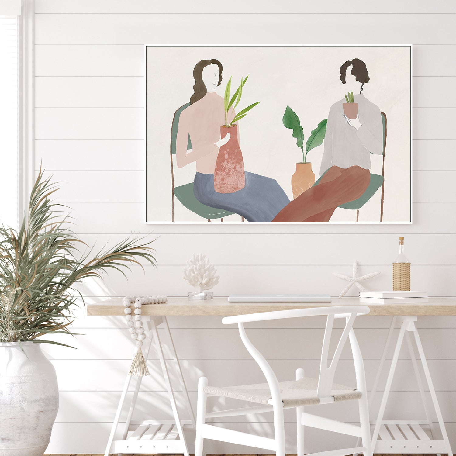 wall-art-print-canvas-poster-framed-Two Girls, Style A , By Lily K-2