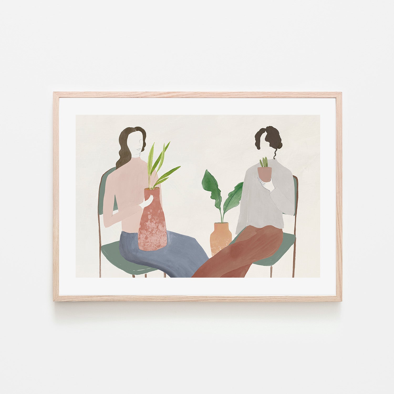 wall-art-print-canvas-poster-framed-Two Girls, Style A , By Lily K-6