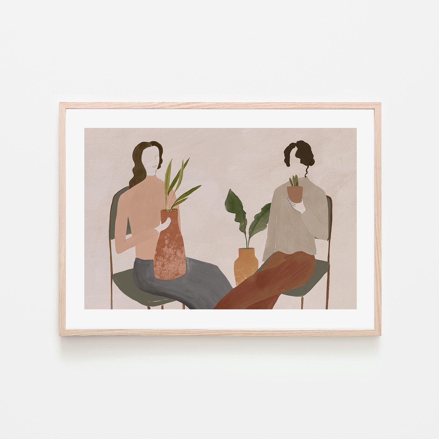 wall-art-print-canvas-poster-framed-Two Girls, Style B , By Lily K-6